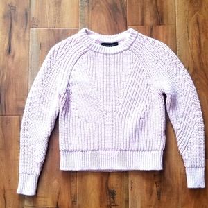 Banana Republic Cropped Long Sleeve Knit Pink Sweater  - XS